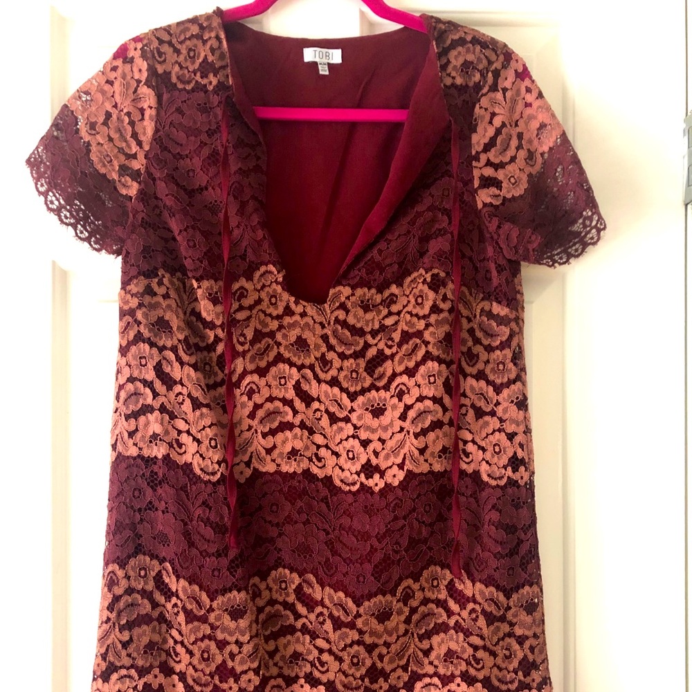 Multi-color lace Tobi dress